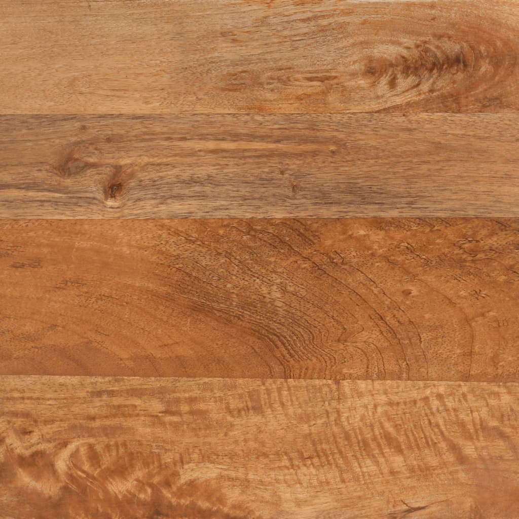 Comodini 2 pz Marrone e Nero in Legno Massello di Mango