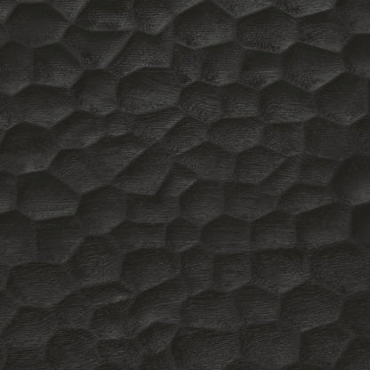 Comodino Nero 40x33x46 cm in Legno Massello di Mango
