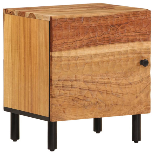 Comodino 40x33x46 cm in Legno Massello di Acacia