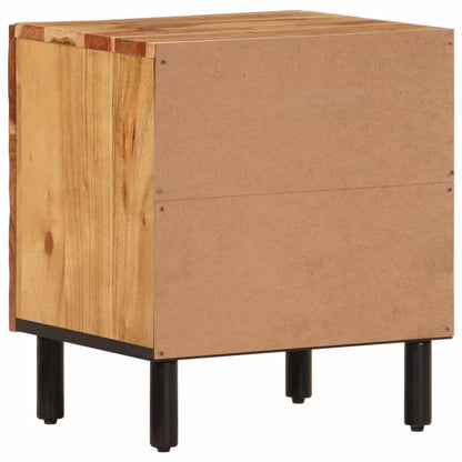 Comodino 40x33x46 cm in Legno Massello di Acacia