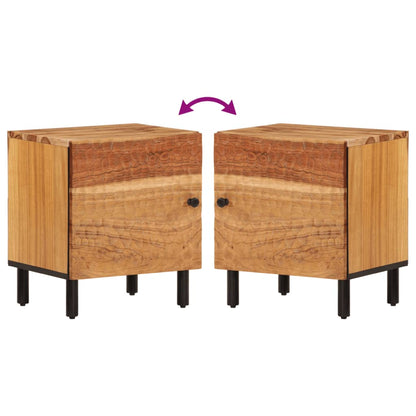 Comodino 40x33x46 cm in Legno Massello di Acacia