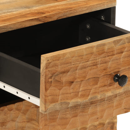 Comodini 2pz 40x33x46 cm in Legno Massello di Acacia