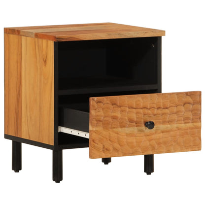 Comodini 2pz 40x33x46 cm in Legno Massello di Acacia