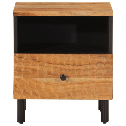 Comodini 2pz 40x33x46 cm in Legno Massello di Acacia