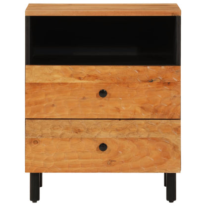 Comodino 50x33x60 cm in Legno Massello di Acacia