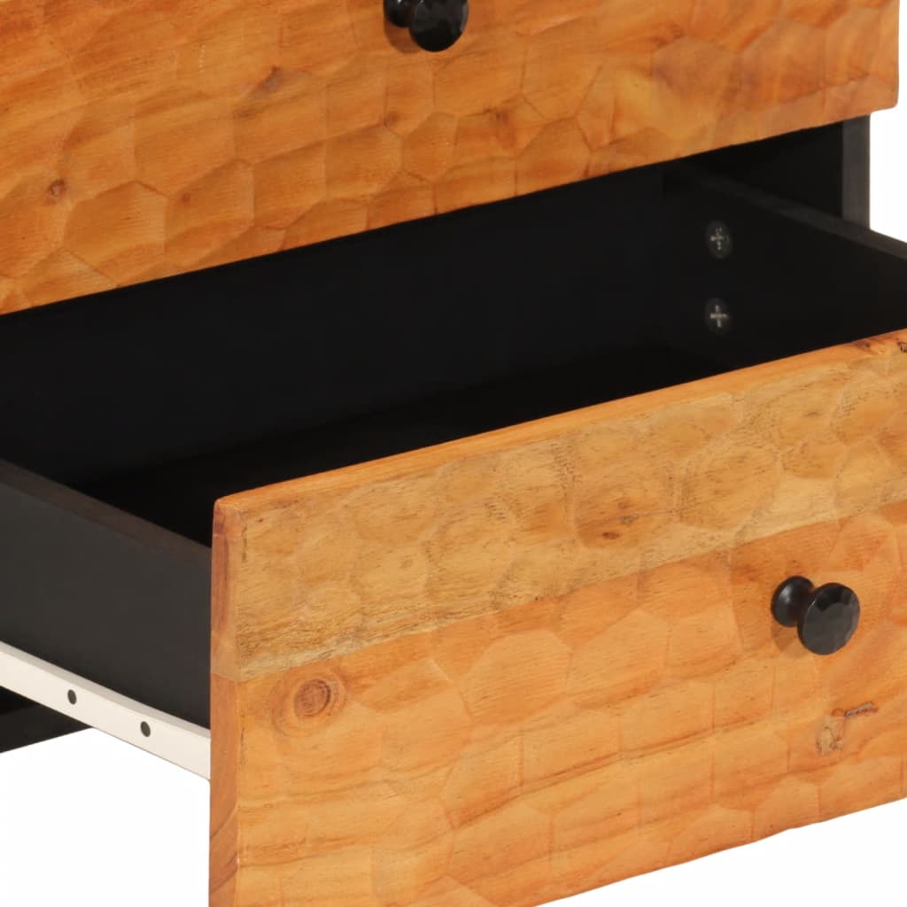 Comodino 50x33x60 cm in Legno Massello di Acacia