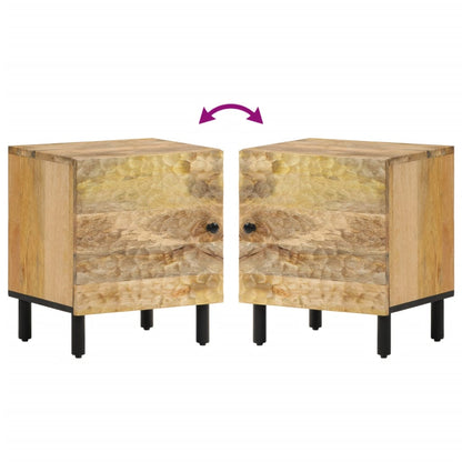 Comodino 40x33x46 cm in Legno Massello di Mango