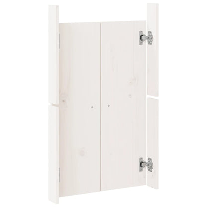 Ante da Cucina da Esterno 2pz Bianche 50x9x82cm Legno Massello di Pino