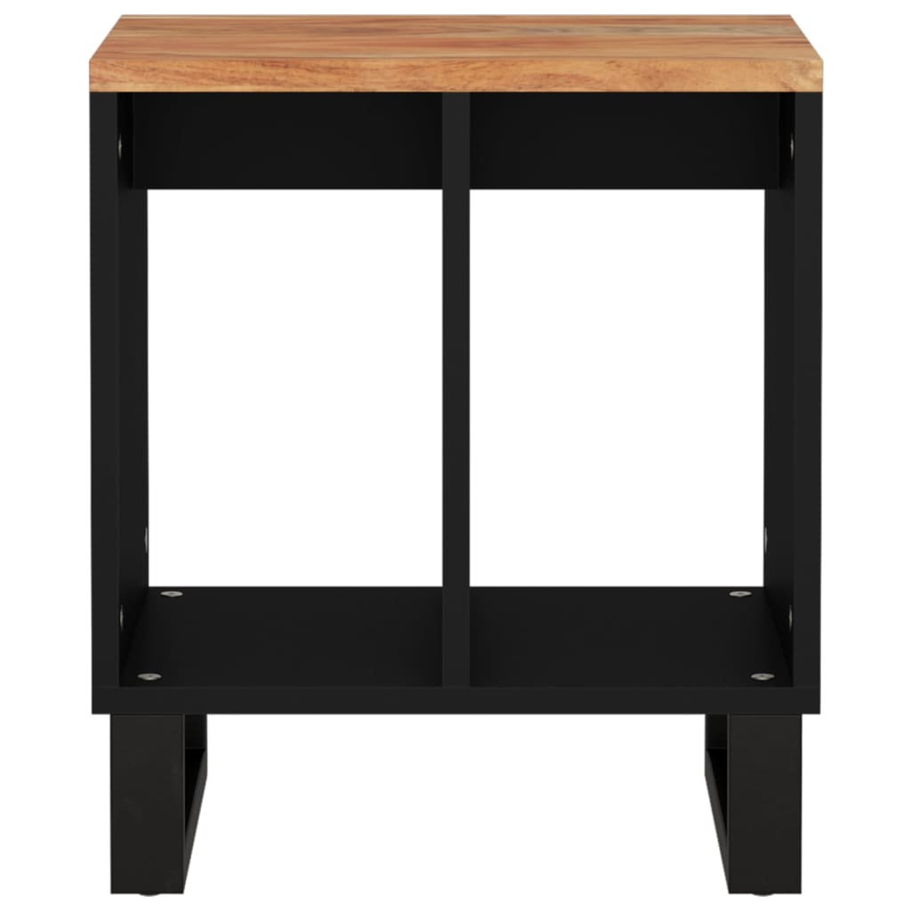 Tavolino 40x31x46 cm Legno Massello Acacia e Legno Multistrato