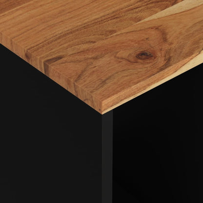 Tavolino 40x31x46 cm Legno Massello Acacia e Legno Multistrato