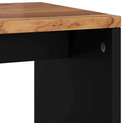 Tavolino 40x31x46 cm Legno Massello Acacia e Legno Multistrato