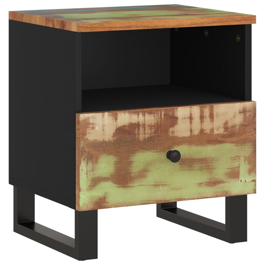 Comodini 2pz in Legno Massello di Recupero e Legno Multistrato