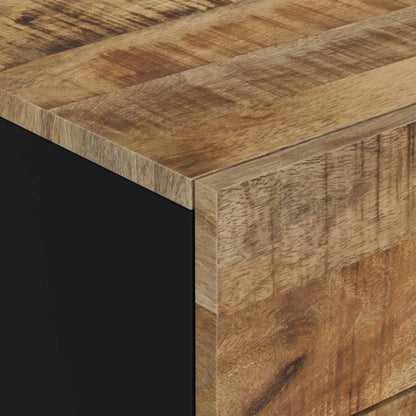 Comodino 50x33x60cm Legno Massello di Mango e Legno Multistrato