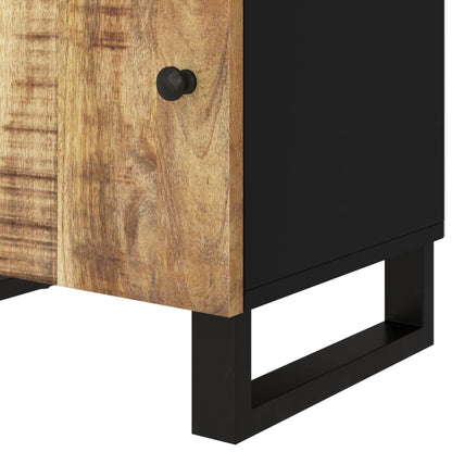 Comodino 50x33x60cm Legno Massello di Mango e Legno Multistrato