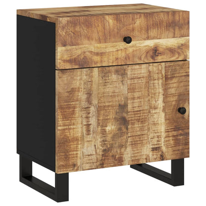 Comodino 50x33x60cm Legno Massello di Mango e Legno Multistrato
