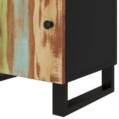 Comodino 50x33x60cm Legno Massello Recupero e Legno Multistrato