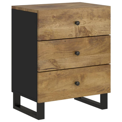 Comodino 50x33x62cm Legno Massello di Mango e Legno Multistrato