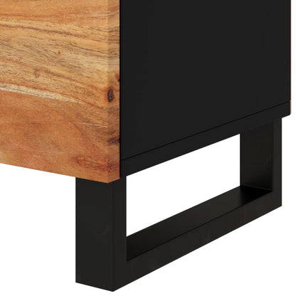 Comodino 50x33x62 cm Legno Massello Acacia e Legno Multistrato