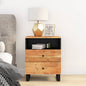 Comodino 50x33x62 cm Legno Massello Acacia e Legno Multistrato