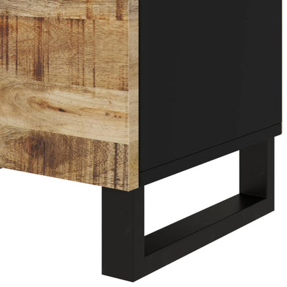 Comodino 50x33x60cm Legno Massello di Mango e Legno Multistrato
