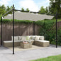 Pergola con Tetto Retrattile Crema 295x292x230 cm