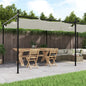 Pergola con Tetto Retrattile Crema 589x292x230 cm