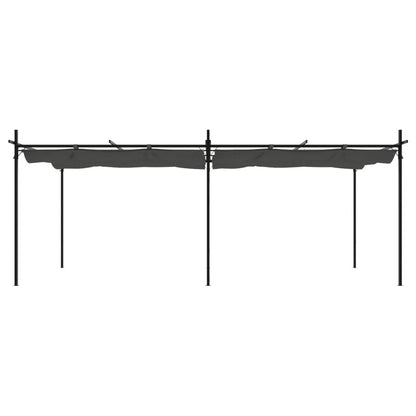 Pergola con Tetto Retrattile Antracite 589x292x230 cm
