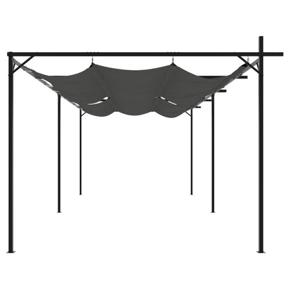 Pergola con Tetto Retrattile Antracite 589x292x230 cm