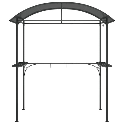 Gazebo Barbecue Ripiani Laterali Antracite 220x115x230 Acciaio