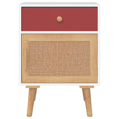 Comodini 2 pz Bianchi 40x30x55 cm in Legno Multistrato