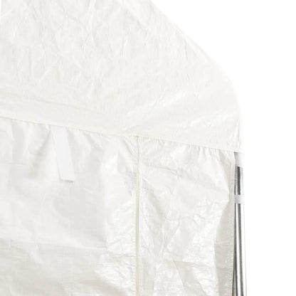 Gazebo con Tetto Bianco 17,84x2,28x2,69 m in Polietilene