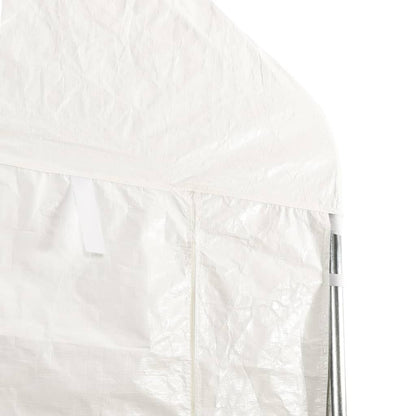 Gazebo con Tetto Bianco 4,46x4,08x3,22 m in Polietilene