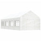 Gazebo con Tetto Bianco 8,92x4,08x3,22 m in Polietilene