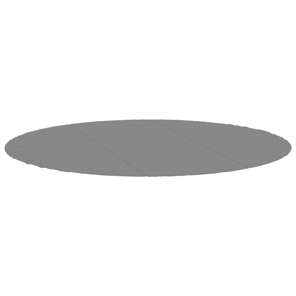 Telo Sotto Piscina Grigio Chiaro Ø396 cm Geotessile Poliestere