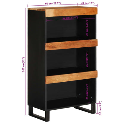 Credenza 60x33x107 cm in Legno Massello di Acacia