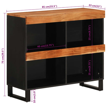 Credenza 85x33x75 cm in Legno Massello di Acacia