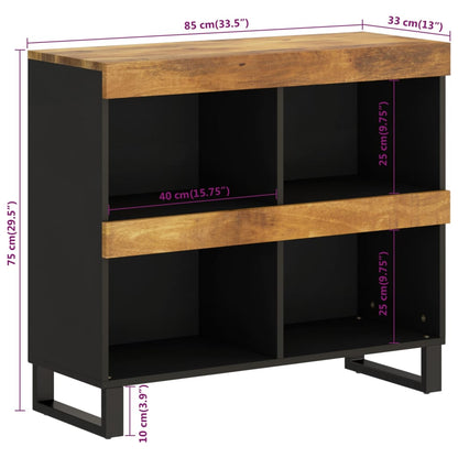 Credenza 85x33x75 cm in Legno Massello di Mango