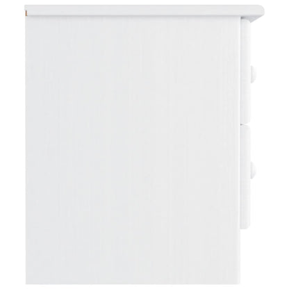 Comodino ALTA Bianco 41x35x41 cm in Legno Massello di Pino
