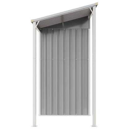 Capannone Tetto Esteso Grigio Chiaro 277x110,5x181cm Acciaio