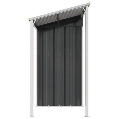 Capanno Giardino Tetto Esteso Antracite 277x110,5x181cm Acciaio