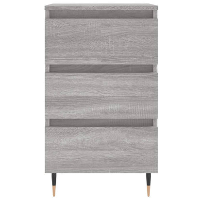 Comodini 2pz Grigio Sonoma 40x35x69 cm in Legno Multistrato