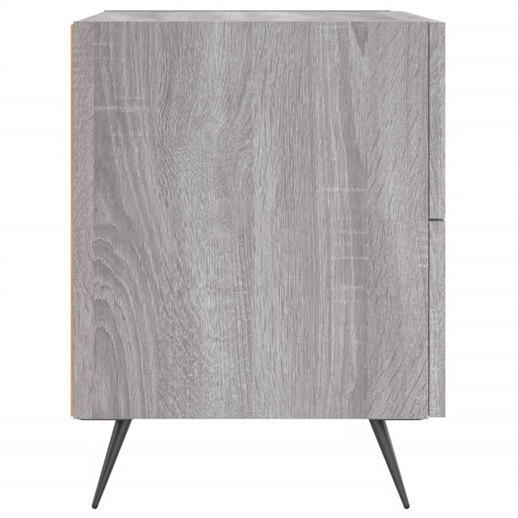 Comodini 2 pz Grigio Sonoma 40x35x47,5 cm in Legno Multistrato