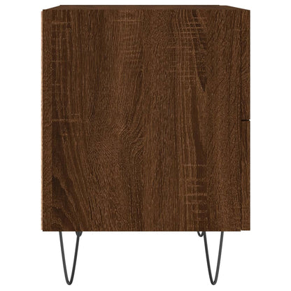 Comodini 2 pz Rovere Marrone 40x35x47,5 cm in Legno Multistrato