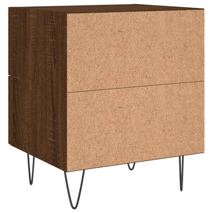Comodini 2 pz Rovere Marrone 40x35x47,5 cm in Legno Multistrato