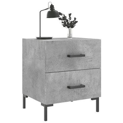 Comodini 2 pz Grigio Cemento 40x35x47,5 cm in Legno Multistrato