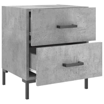 Comodini 2 pz Grigio Cemento 40x35x47,5 cm in Legno Multistrato