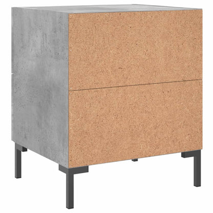 Comodini 2 pz Grigio Cemento 40x35x47,5 cm in Legno Multistrato