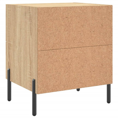 Comodini 2 pz Rovere Sonoma 40x35x47,5 cm in Legno Multistrato