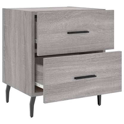 Comodini 2 pz Grigio Sonoma 40x35x47,5 cm in Legno Multistrato