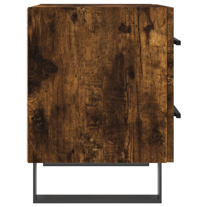 Comodino Rovere Fumo 40x35x47,5 cm in Legno Multistrato